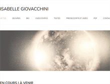 Tablet Screenshot of isabellegiovacchini.com